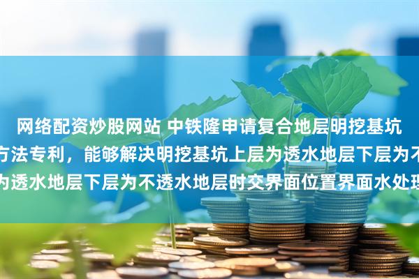 网络配资炒股网站 中铁隆申请复合地层明挖基坑界面水治水结构及施工方法专利，能够解决明挖基坑上层为透水地层下层为不透水地层时交界面位置界面水处理的问题